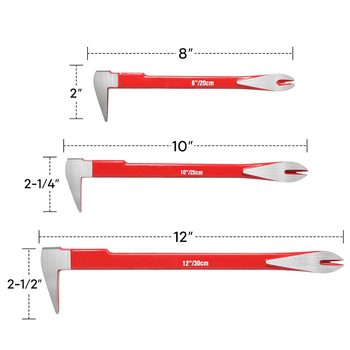 Σετ εργαλείων αφαίρεσης καρφιών, 3 τεμάχια, βαριά και μίνι Cat Claw Crowbars, υλικό CRV