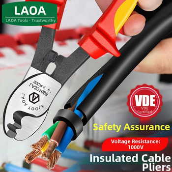 Изолирани клещи за кабели и инструмент за премахване на изолацията, 1000V високо напрежение, модел LA321696, марка Laoa