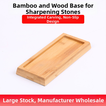 Lu Xin Bambusinė medinė pagrindas ašmenų akmenims su neslidžia danga