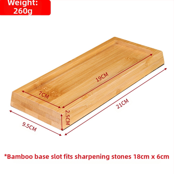 Lu Xin Bambusinė medinė pagrindas ašmenų akmenims su neslidžia danga