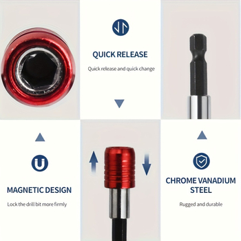 Αξονας επέκτασης με εξάγωνη κεφαλή, μαγνητικό γρήγορο απελευθέρωμα, αυτοκλειδούμενο, 40Cr