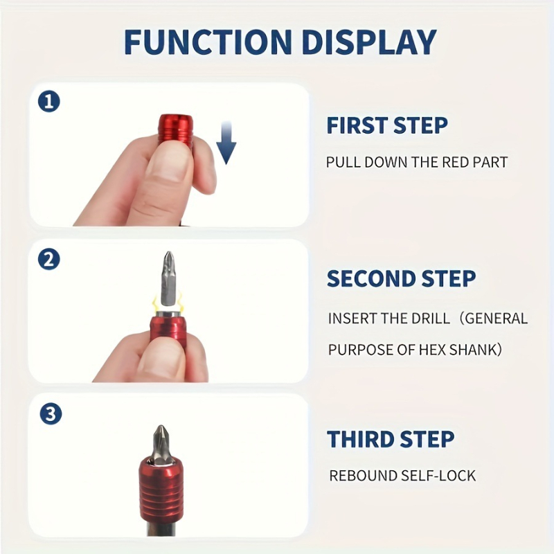 Hatszögfejű hosszabbító rúd, mágneses gyorsoldó, önzáró, 40Cr