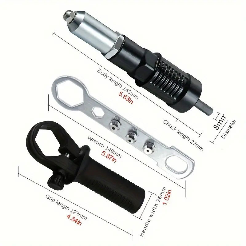 Električno zakovnjačko s aluminijskim adapterom za matične zakovice - HORN
