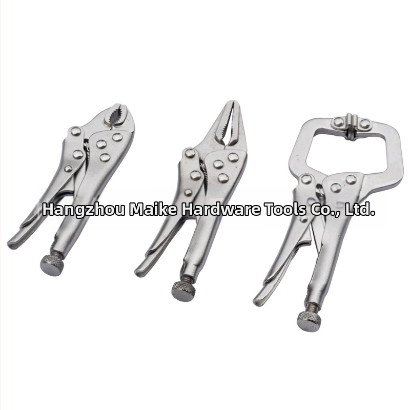 MACWORK 3-части комплект мини клещи от въглеродна стомана: клещи с кръгъл нос, клещи с игловиден нос и C-образни клещи; глава от 45# стомана; отваряне на челюстите 25 мм; тегло 330 г