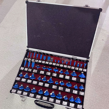 Комплект фрези за дървообработване - 50 части, с глави за режещи битове, Xuan Xiang, серия Suit