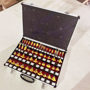 Комплект фрези за дървообработване - 50 части, с глави за режещи битове, Xuan Xiang, серия Suit