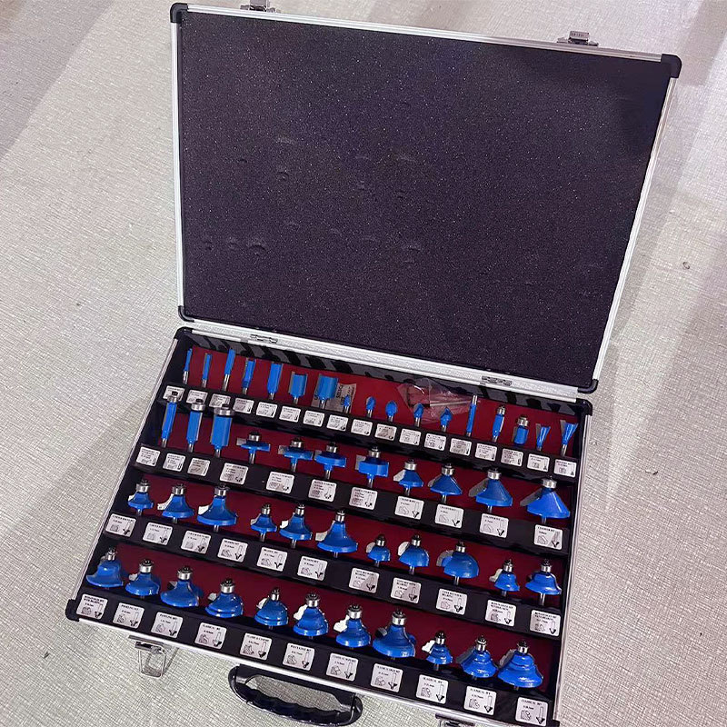 Комплект фрези за дървообработване - 50 части, с глави за режещи битове, Xuan Xiang, серия Suit