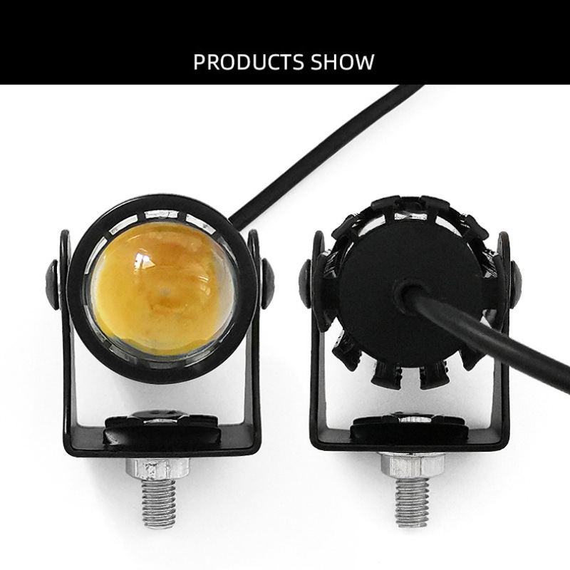 LED prožektorius automobiliams ir motociklams su dviejų spalvų šaltiniu, atsparus vandeniui, 12V-80V, 8000 lm, 12W, SMD