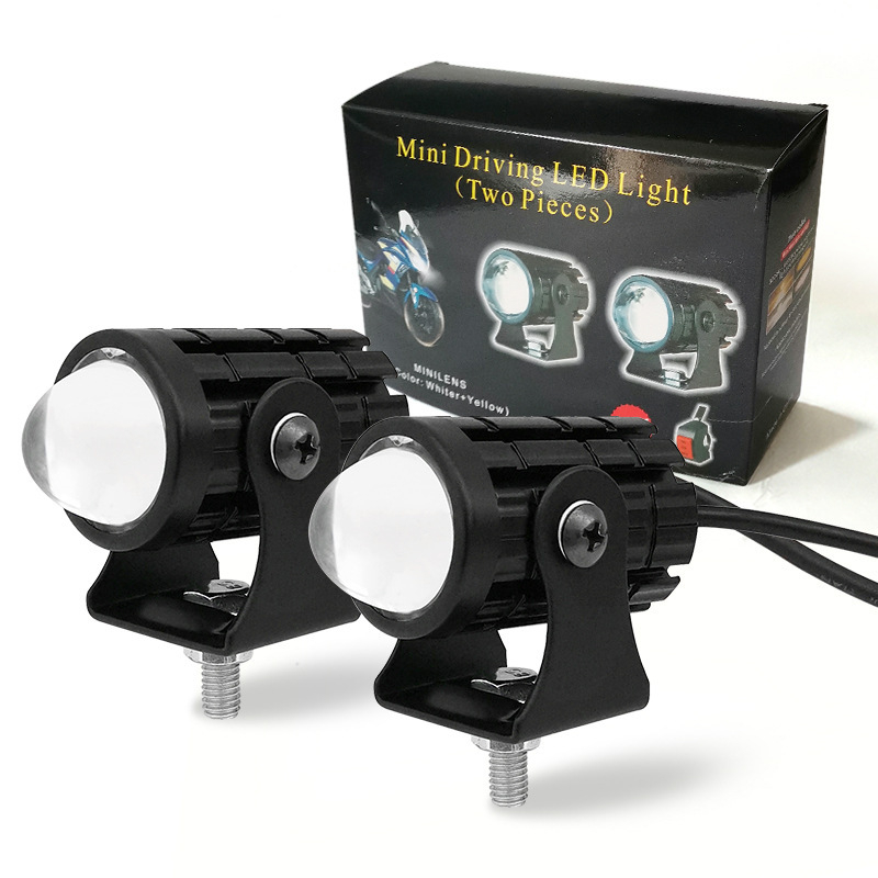 LED prožektors automobiļiem un motocikliem ar divkrāsu gaismu, ūdensizturīgs, 12V-80V, 8000 lm, 12W, SMD
