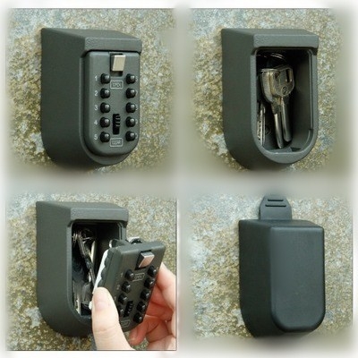 Сейф за ключове, стенен корпус от алуминиева сплав, запечатан, креативен дизайн, за дом, градина и балкон