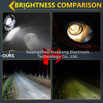 LED φανάρι ομίχλης αυτοκινήτου, μοντέλο Y5 με φωτεινό οδηγό Wrangler φανάρι ομίχλης (μονή λυχνία), αλουμινένιο κράμα, LED πηγή φωτός.