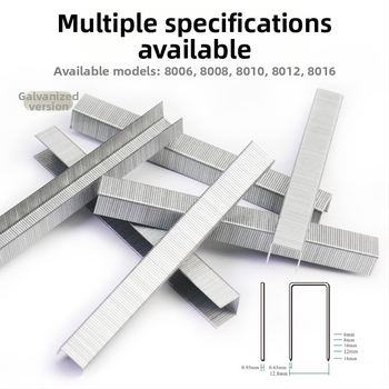 Пневматичен пистолет за кодни пирони за мебели и опаковане — 8006 кодни пирони, 5000 патрони