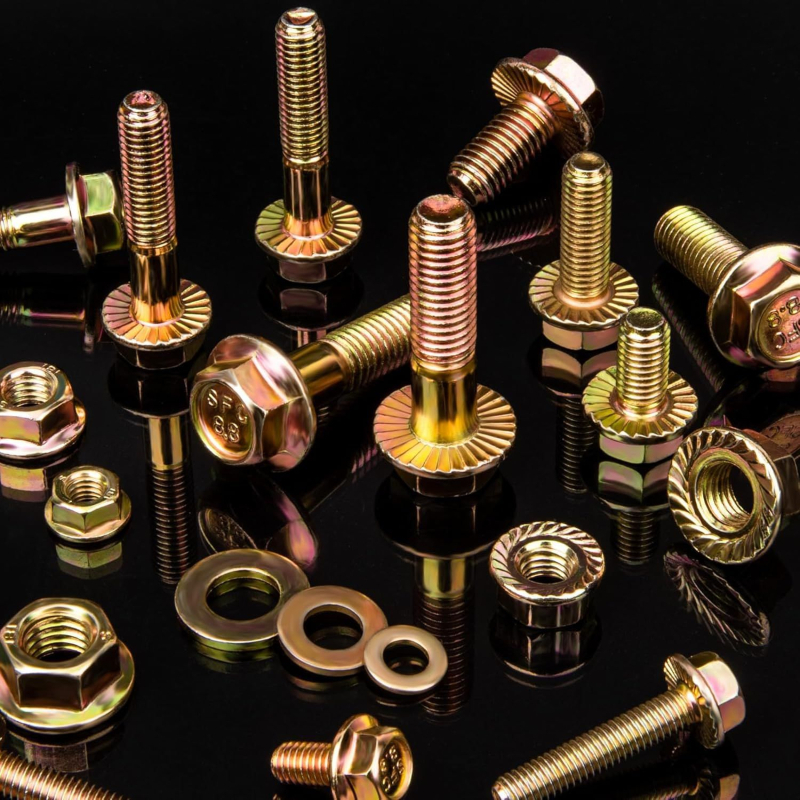 Комплект фланцеви болтове с външна шестостенна глава, високопрочни, въглеродна стомана, 521 бр., клас 8.8