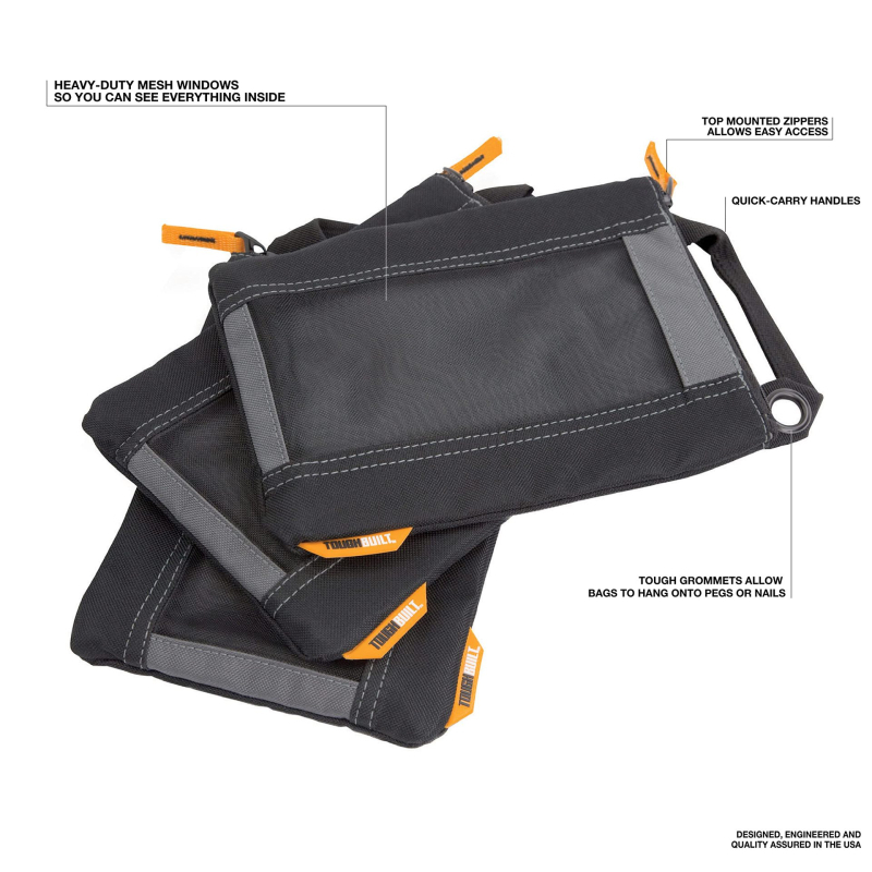 Τσάντα εργαλείων από Oxford ύφασμα με φερμουάρ – Προσαρμόσιμη αποθήκευση μικρών εξαρτημάτων