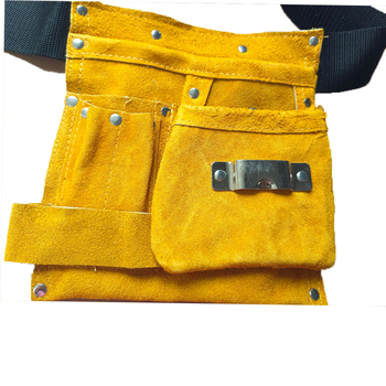 Geantă de talie pentru unelte din piele de vită, dublă, stil curea, capacitate 10 kg, utilizări multiple (electrical, universal, casă, hardware)