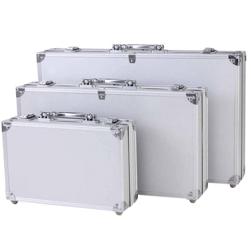 Xinjing алуминиева кутия за инструменти, ръчна, с алуминиева рамка за съхранение на инструменти