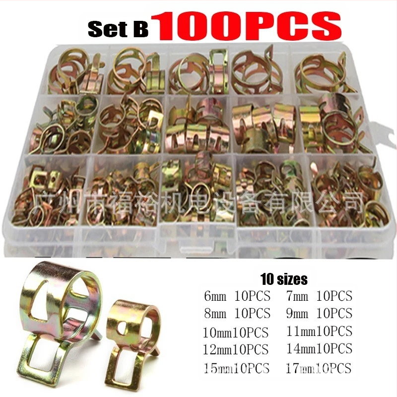 Галванизирани тръбни скоби за водопровод – комплект 165 броя, водопроводни крепежи, марка Fuyu