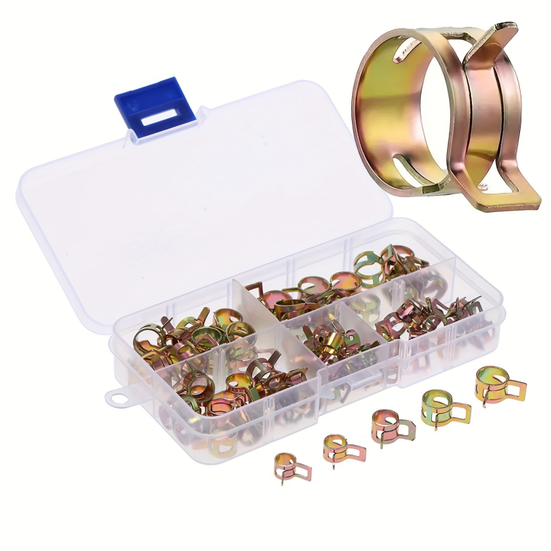 Elastične stezne cijevi za automobile – 75 kom; 65Mn čelik; ručno zatezanje; japanski stil; za uljne i vodovodne crijeva