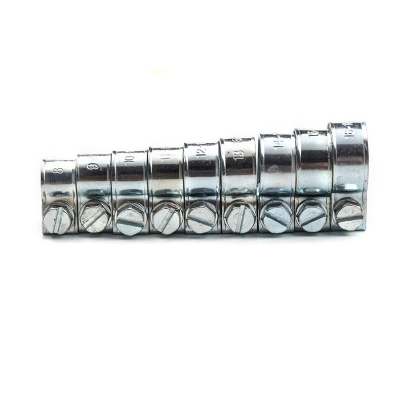 135 darabos galvanizált tömlőcsipesz készlet gázcsövekhez, mini fémgyűrűs csipesz, modell 000557