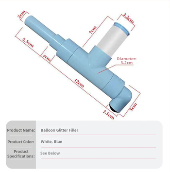 Γέμισμα με γκλίτερ για μπαλόνια — Διαφανής γεμιστήρας με παγιέτες για διακόσμηση πάρτυ (Υλικό: Πλαστικό; Στυλ: Απλό; Κατηγορία: γέμισμα μπαλονιών με παγιέτες; Κατηγορία προϊόντος: εξοπλισμός διακόσμησης χώρου)