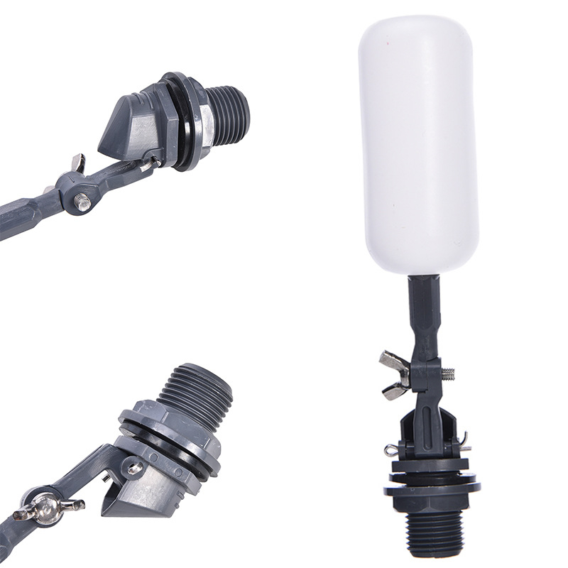 4-pontos csatlakozású mini golyó úszó szelep, műanyag, automata vízellátó szelep párásító tartályhoz