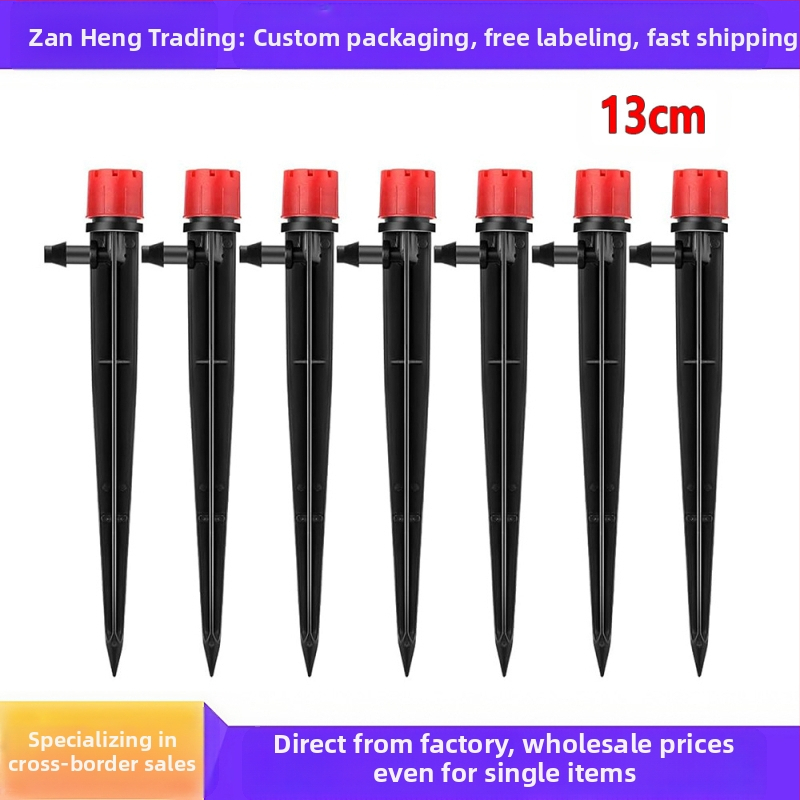 Emitter de picurare montat pe sol din PP plastic, flux reglabil, duză cu opt găuri, capacitate 0–70 L, pentru pomi fructiferi