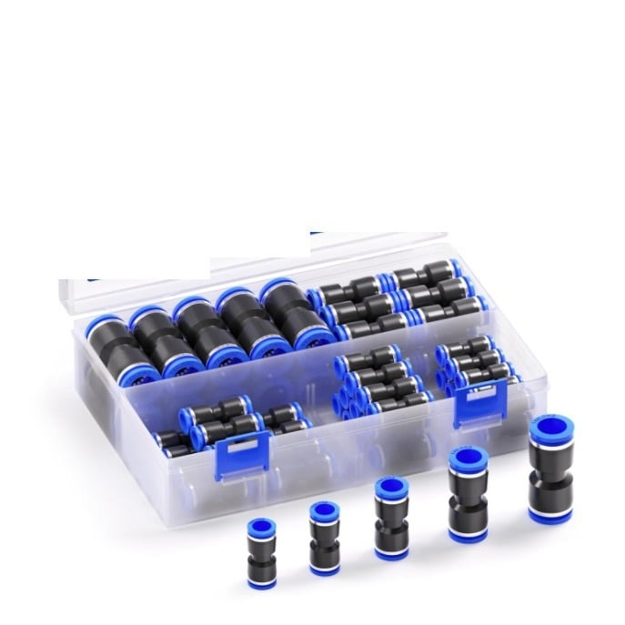 Pneumatikus közvetlen tolócsatlakozó, szigetelőanyag: műanyag + fém, alkalmas légcsőhálózatra, HM