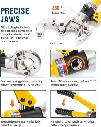 Hidraulične kliješta za presovanje cijevi CW1525/1632, tanke stijenke 304 nehrđajućeg čelika, za aluminijsko-plastične i vodovodne cijevi