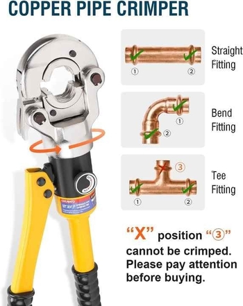 Hidraulične kliješta za presovanje cijevi CW1525/1632, tanke stijenke 304 nehrđajućeg čelika, za aluminijsko-plastične i vodovodne cijevi