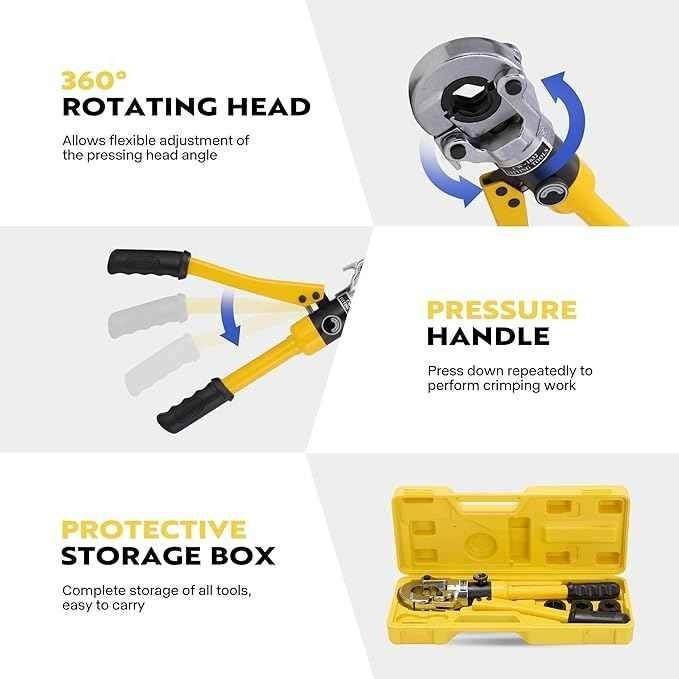 Hidraulične kliješta za presovanje cijevi CW1525/1632, tanke stijenke 304 nehrđajućeg čelika, za aluminijsko-plastične i vodovodne cijevi