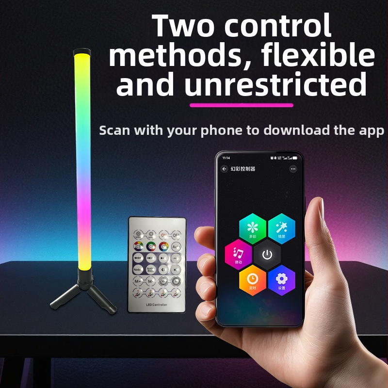 Настолна гейминг LED амбиент лампа с USB Bluetooth контрол, GW-RGB5050RGBIC, марка Country for, стил Light Luxury