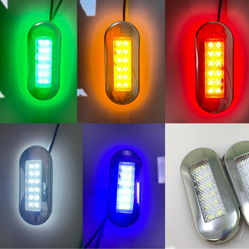 Πλευρικό φως 12-LED με μεταλλικό πλαίσιο για γιοτ/πλοίο/φορτηγό – IP67 αδιάβροχο, 12-24V, 500lm, LED 2835, 50 000 ωρών