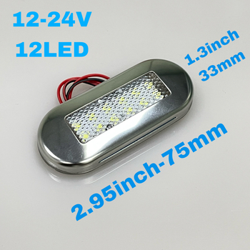 Πλευρικό φως 12-LED με μεταλλικό πλαίσιο για γιοτ/πλοίο/φορτηγό – IP67 αδιάβροχο, 12-24V, 500lm, LED 2835, 50 000 ωρών