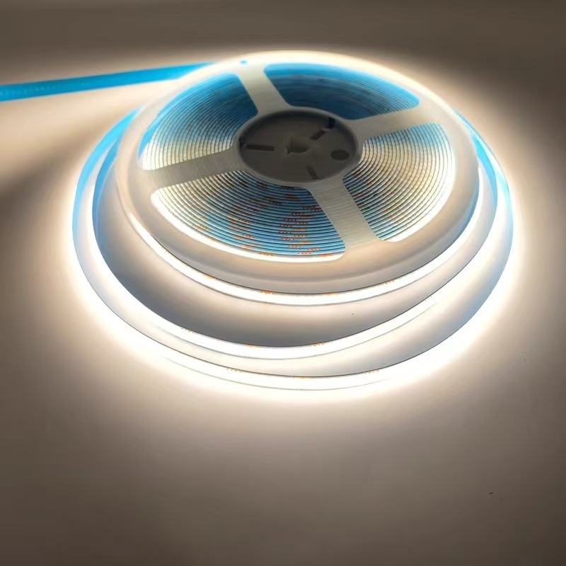 Monochromatinė COB LED juosta, 5V įtampa, 400 LED, 180° spindulio kampas, Sanan Optoelectronics