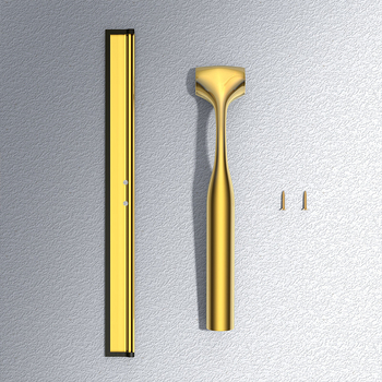 Vannas istabas stikla tīrītājs – bez skrāpējumiem, vienpusīgs, rokturis no cinka sakausējuma, nerūsējošais tērauds un silikons, mājsaimniecības lietošanai