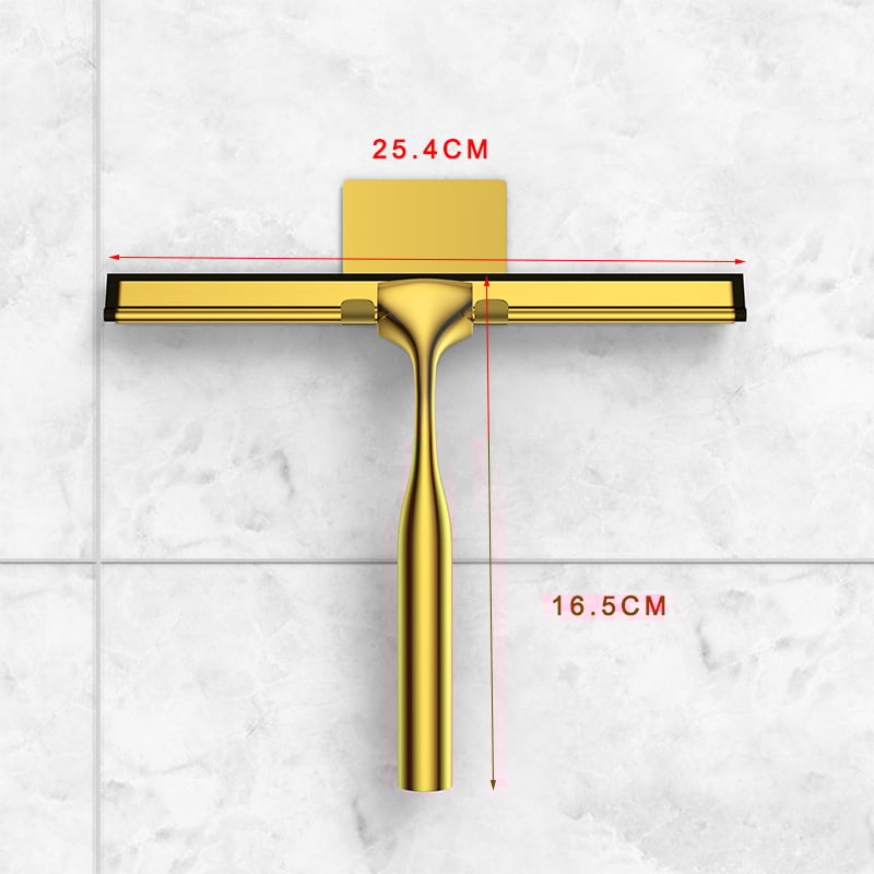 Vannas istabas stikla tīrītājs – bez skrāpējumiem, vienpusīgs, rokturis no cinka sakausējuma, nerūsējošais tērauds un silikons, mājsaimniecības lietošanai