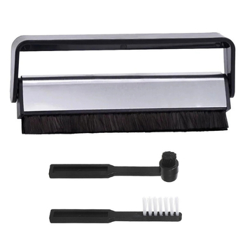 Set de 3 peri de curățare pentru viniluri – fibre de carbon anti-statice, accesorii pentru echipamente DJ