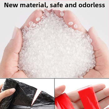 Vreća za smeće s vrpcom, dvostruka debljina, kućna upotreba, prilagodljivo, dnevna proizvodnja 10000 komada, poklon pakiranje