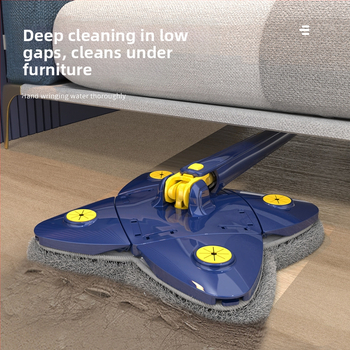 Πλακέ mop Twist – καθαρισμός με νερό χωρίς χρήση χεριών, λεπτές ίνες, ατσάλινη ράβδος, αντοχή έως 10 kg