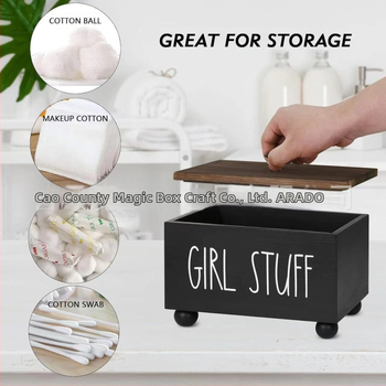 Ξύλινο επιτραπέζιο κουτί αποθήκευσης μπάνιου με καλυμμένα διαμερίσματα – μοντέρνο μινιμαλιστικό στυλ