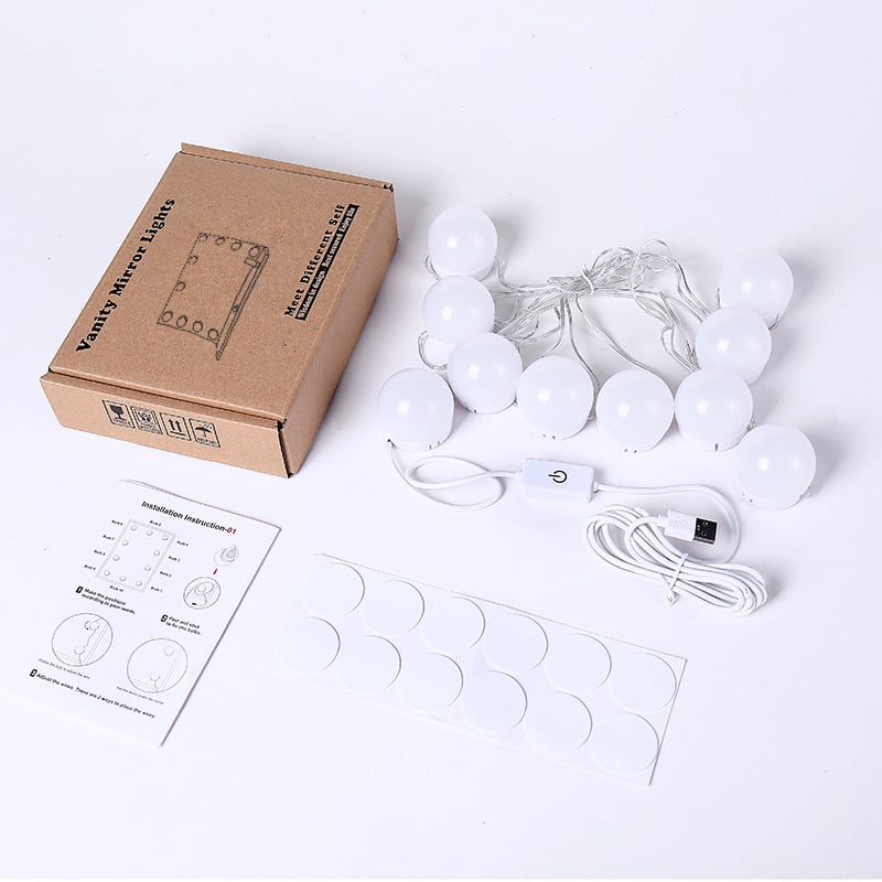 LED осветление за грим огледало за бюро, с докосващ превключвател, модел Q06, напрежение до 36V