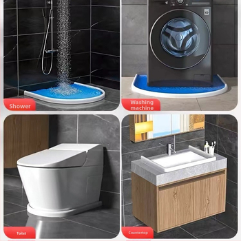 Самозалепващ U-образен воден ограничител за баня, врати и прозорци — естествен каучук, устойчив на високи температури, износоустойчив и корозионно устойчив, водо- и прахоустойчив уплътнител