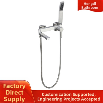 Nerūdijančio plieno vonios maišytuvas, karšto/šalto vandens mišinio, srieginė instaliacija, šlifuotas paviršius, keramikinė kasetė, darbinė temperatūra 0–90°C, nominalus slėgis 1.6 MPa