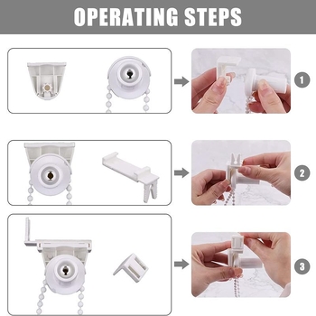 Аксесоари за ролетни щори – комплект 32 броя, пластмасови, съвместими с всички видове завеси (32бр., пластмаса, всички видове завеси)