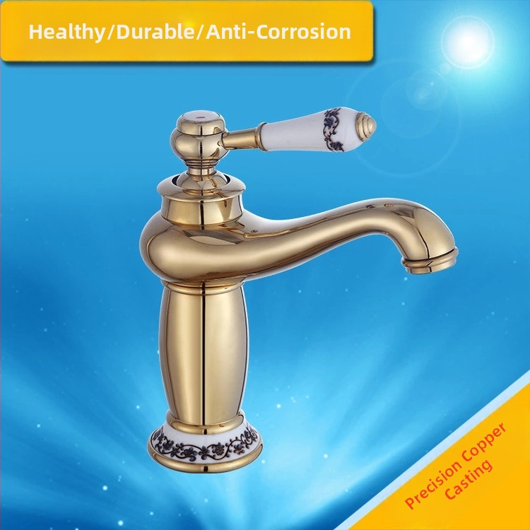 Praustuvo maišymo čiaupas, varinis korpusas, modelis ZY-1606-H, plokštės montavimas, vienos rankenos