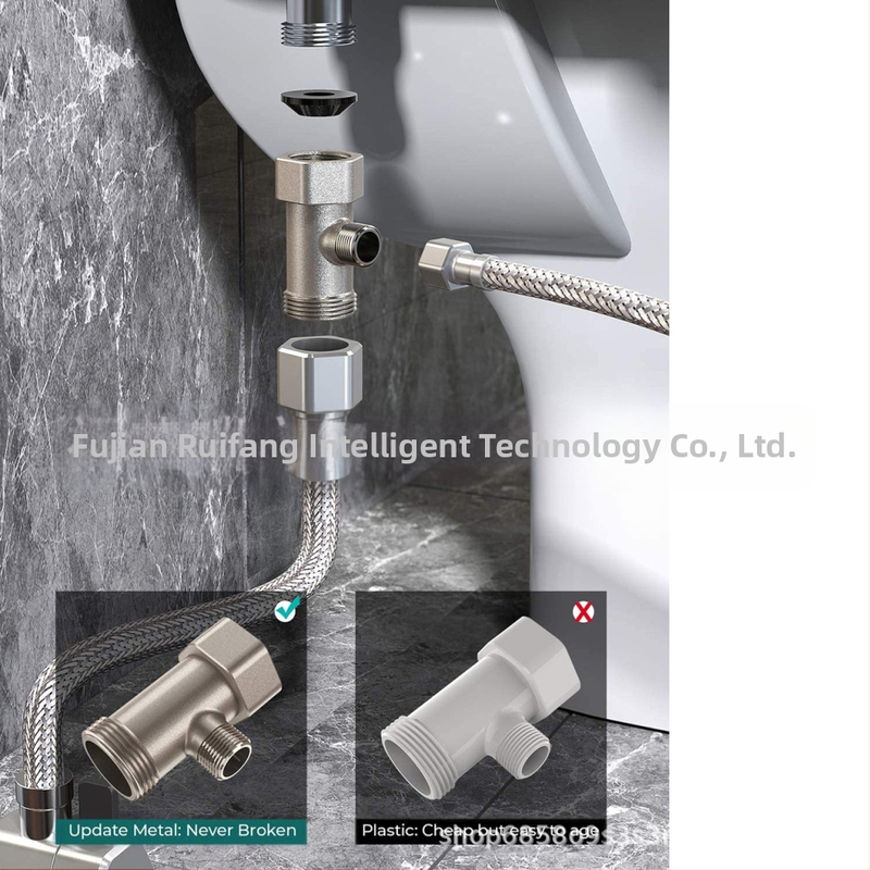 Женски биде с двойно пръскане и дюза със самопочистване, без електричество; регулируемо водно налягане, ABS, CUPC сертифициран, модел 507013