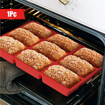 Ορθογώνια φόρμα σιλικόνης για ψήσιμο με 9 συνδεδεμένα μπλοκ