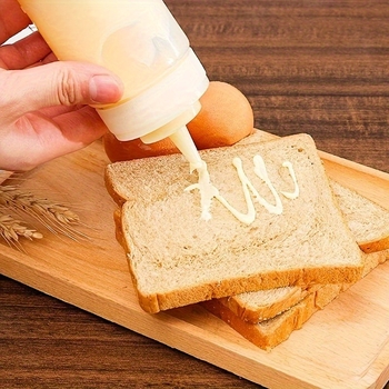 Пластмасова бутилка за сос за салати със заострен нос, PE, обем 240–500 ml, с печатно лого