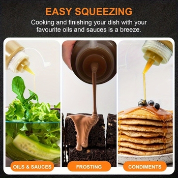 Пластмасова бутилка за сос за салати със заострен нос, PE, обем 240–500 ml, с печатно лого