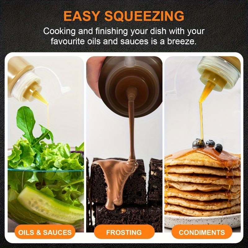 Пластмасова бутилка за сос за салати със заострен нос, PE, обем 240–500 ml, с печатно лого